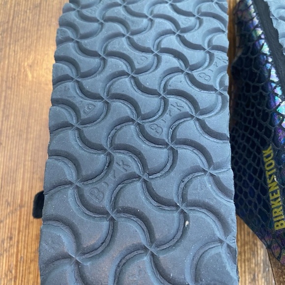 Birkenstock Holographic Snake Print Sandals Vegan Size 37 - Picture 7 of 8